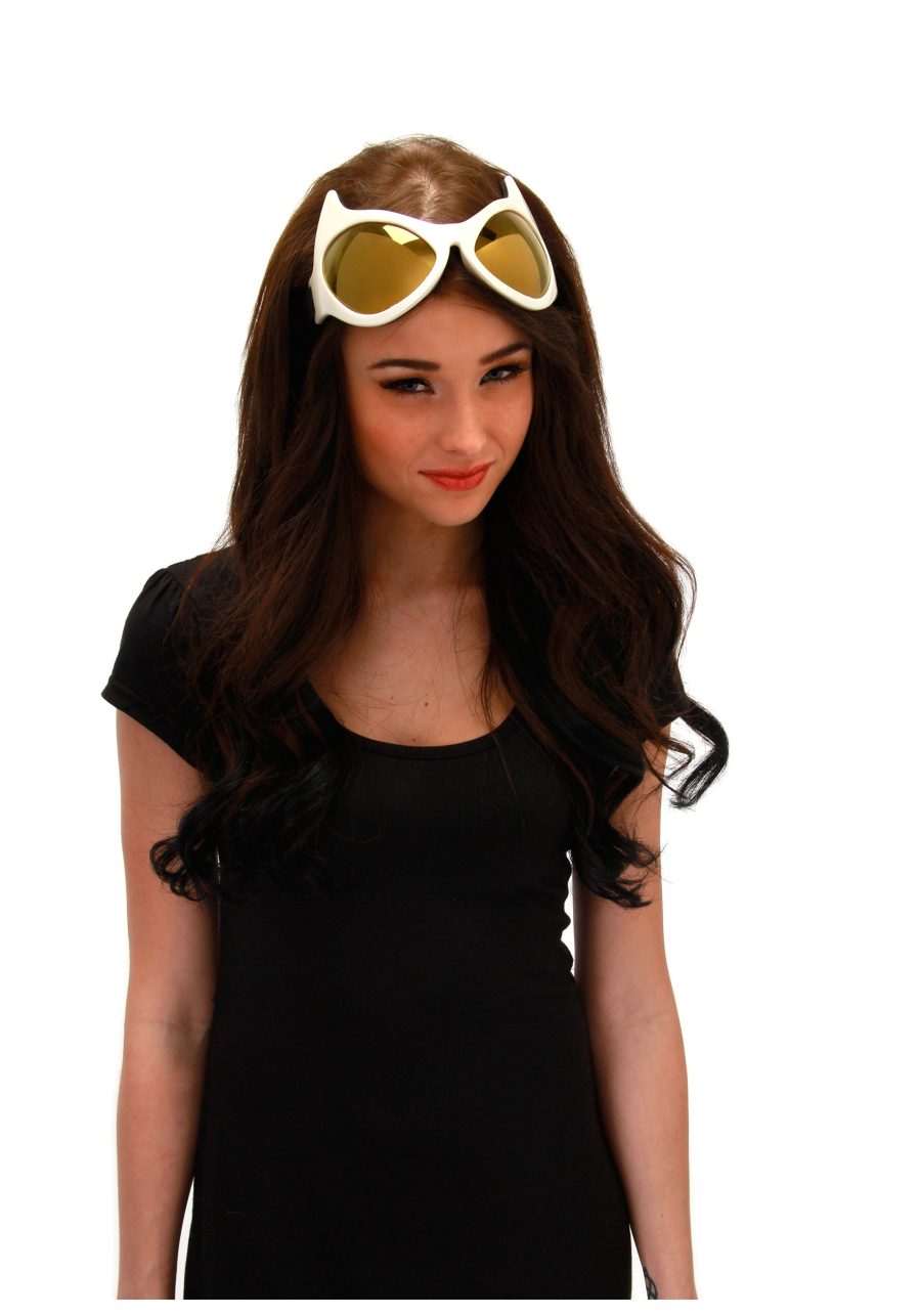 White & Gold Cat Eye Goggles