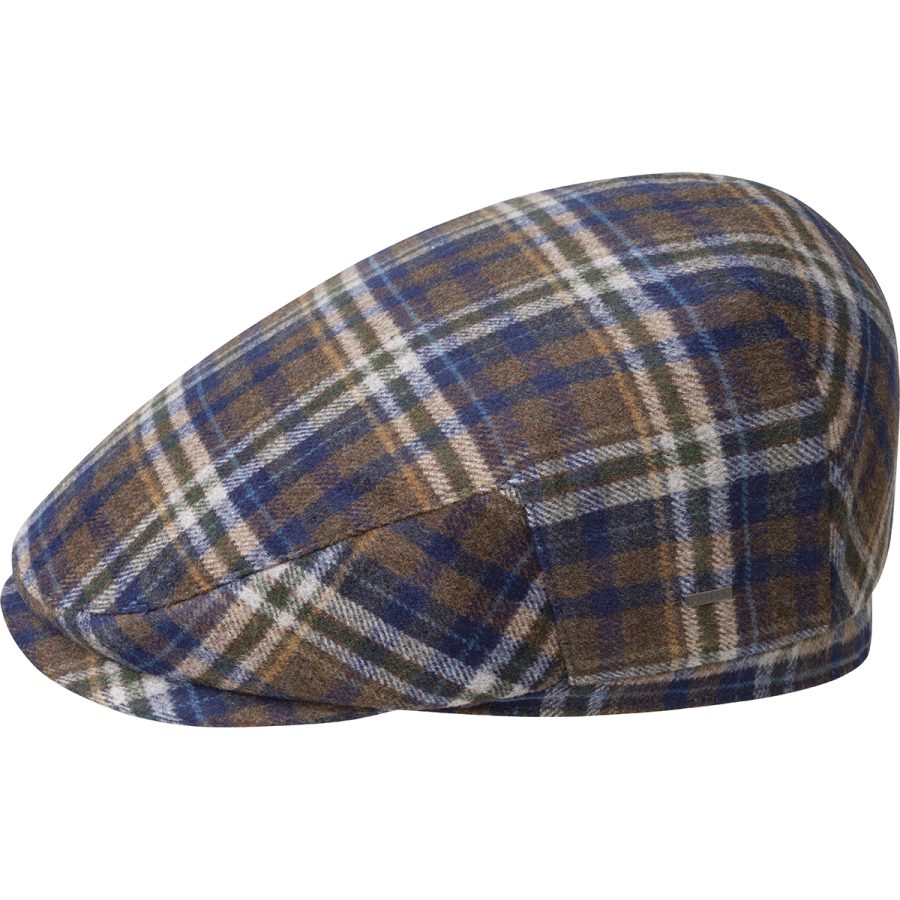 Wickes Flat Cap - Olive Plaid / L