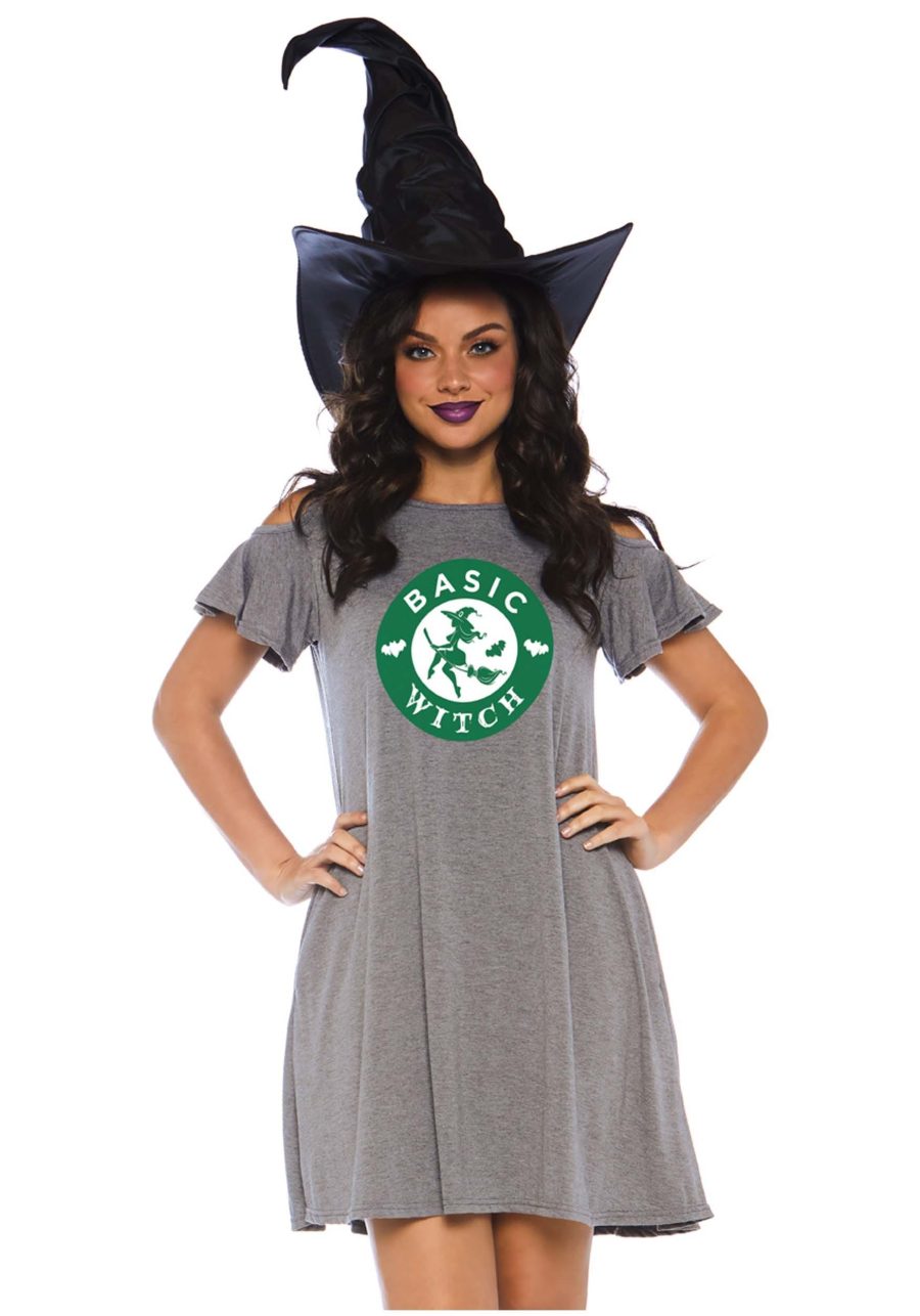 Women's Basic Witch Jersey Dress Costume