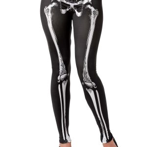 Women's Black Skeleton Leggings