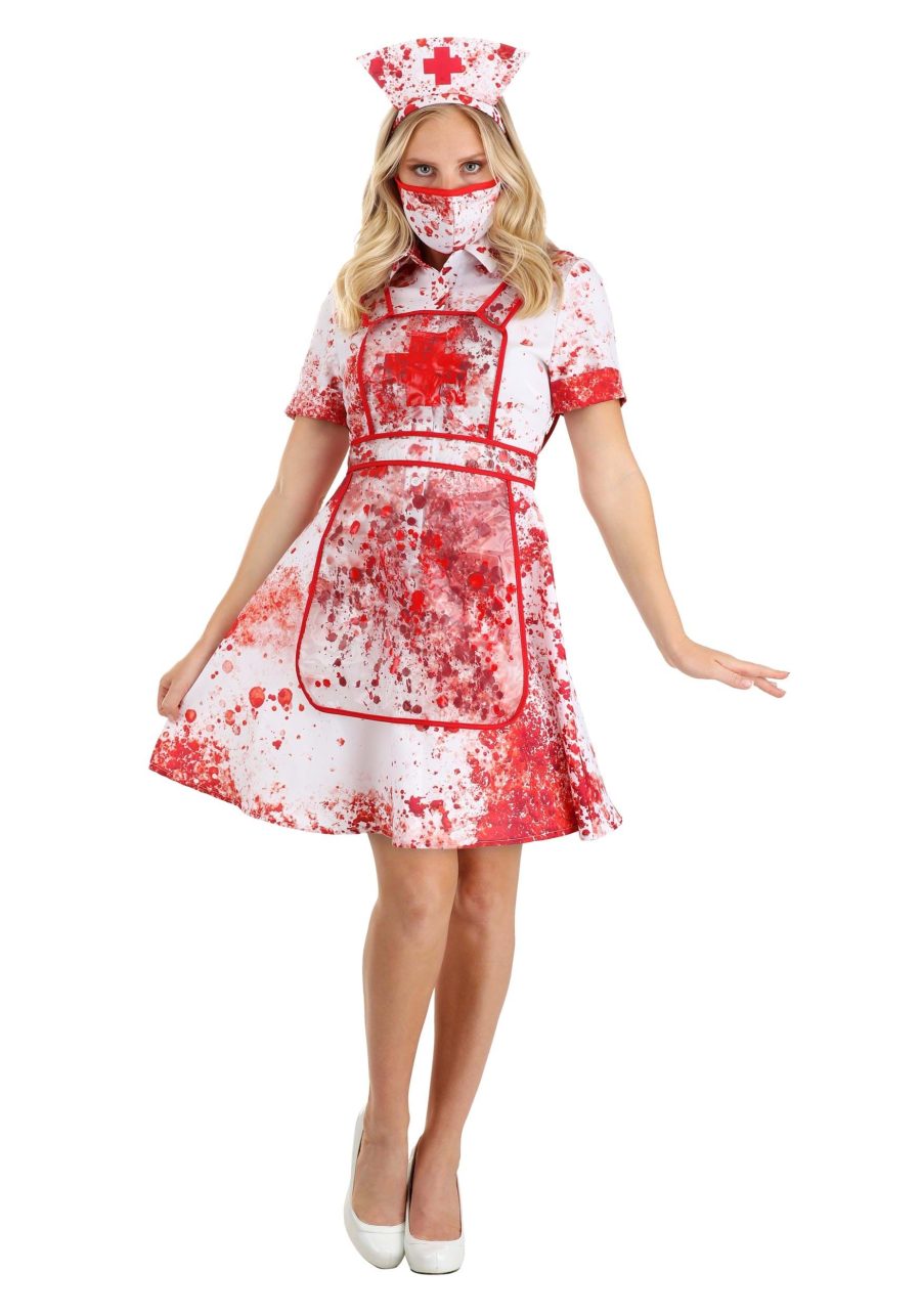 Women's Blood Splatter Nurse Costume