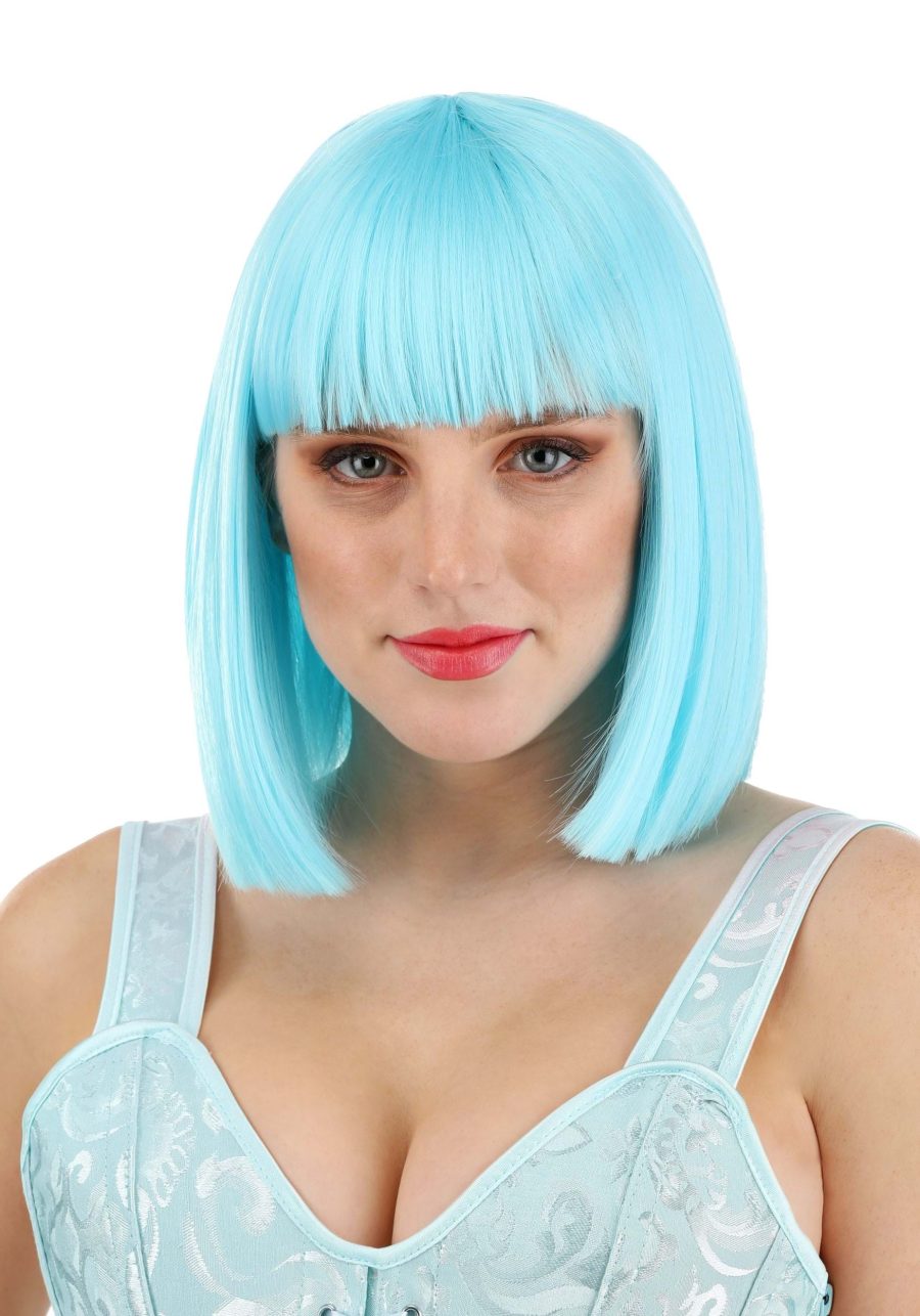 Women's Bright Blue Bob Wig