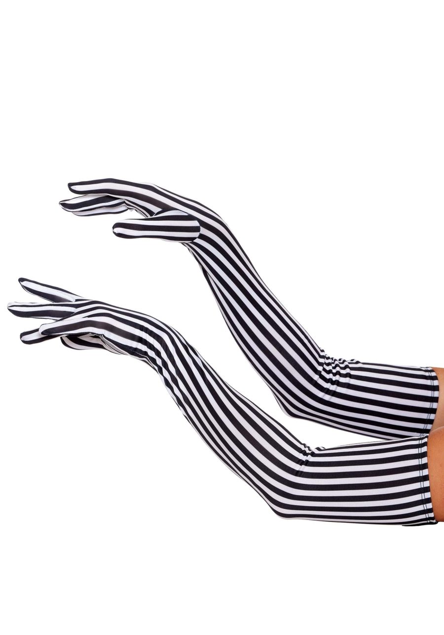 Women's Extra Long Stripe Beetle Ghost Gloves