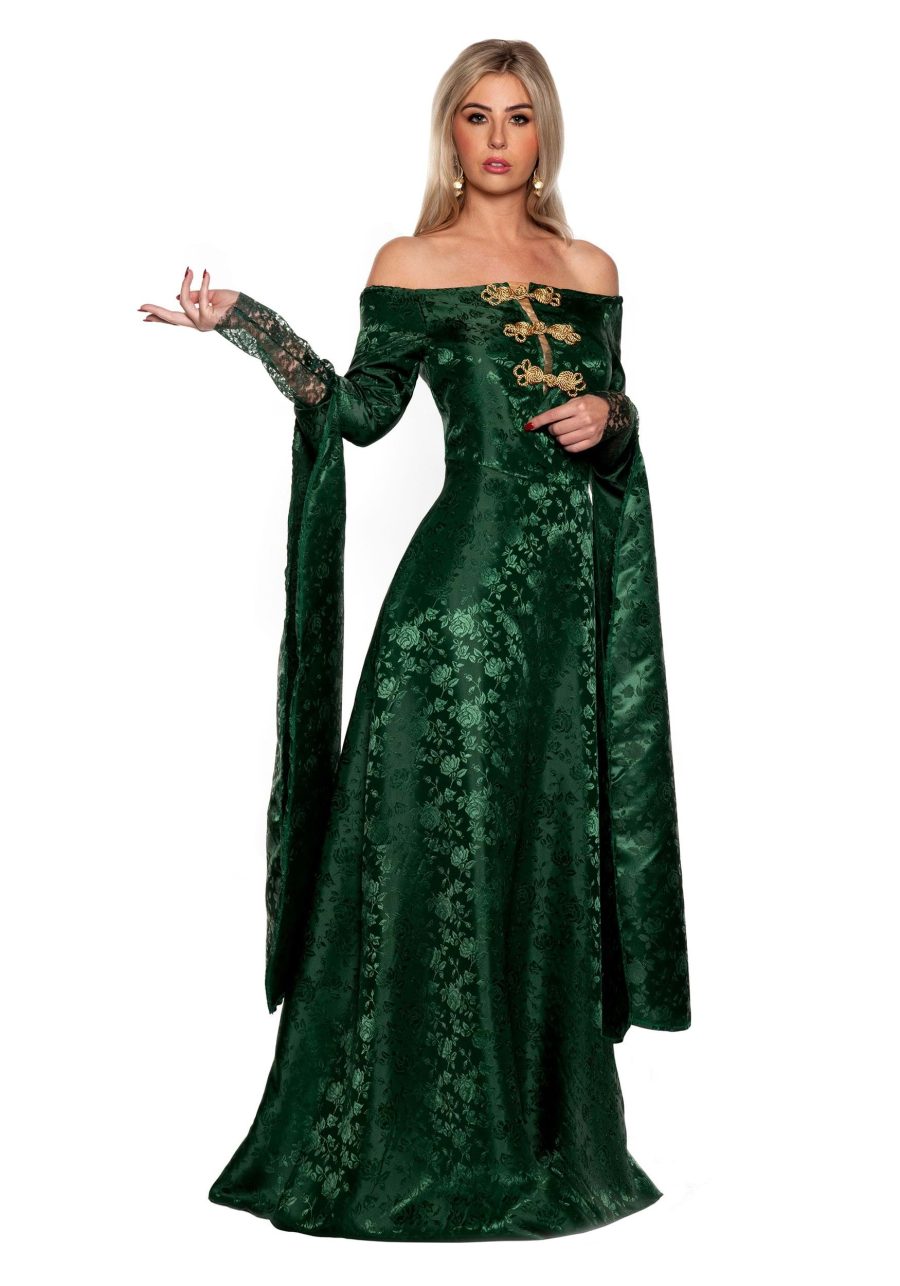 Women's Green Renaissance Queen Costume