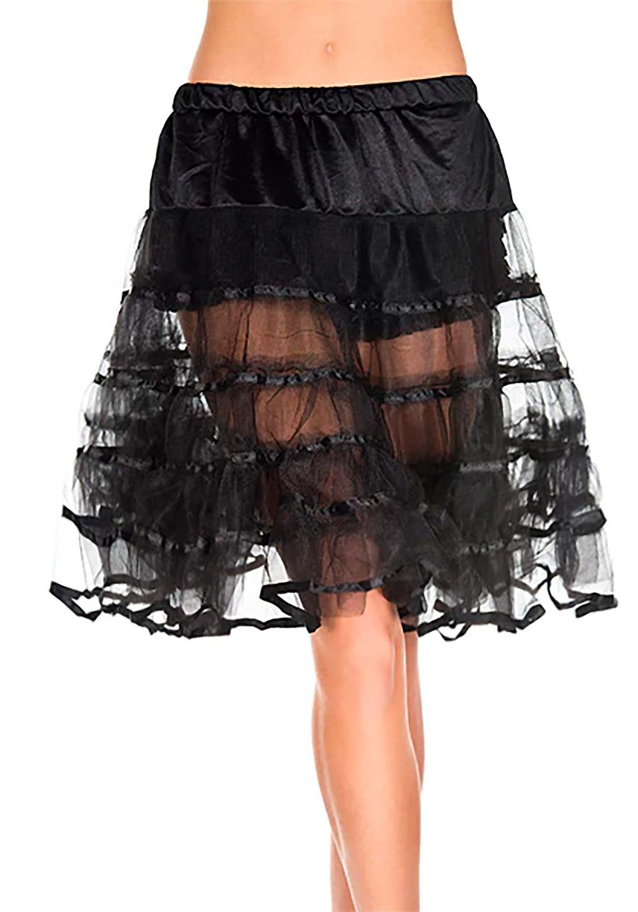 Women's Knee Length Black Petticoat