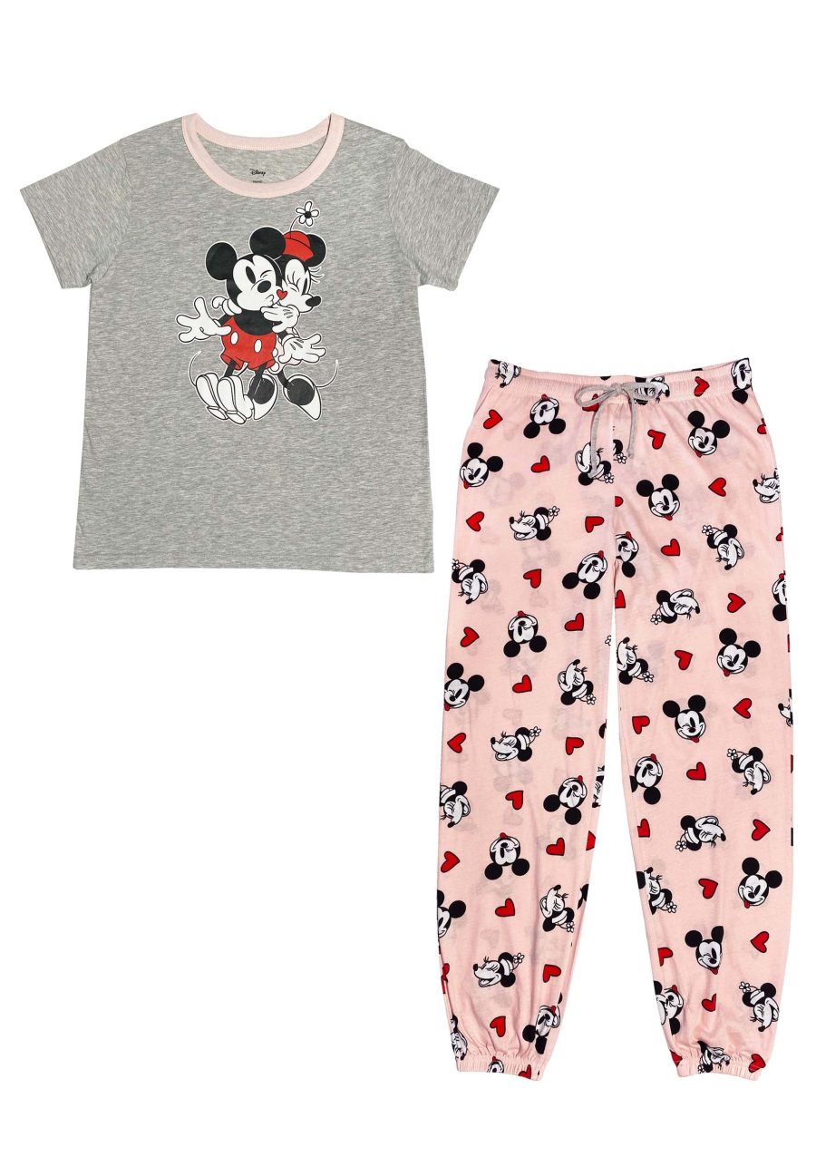 Women's Mickey & Minnie Smooch Tee & Jogger Set