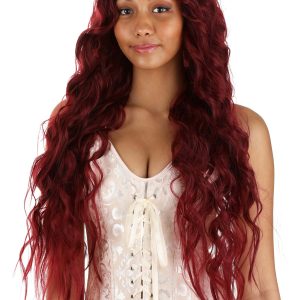 Women's Red and Black Long Wavy Costume Wig