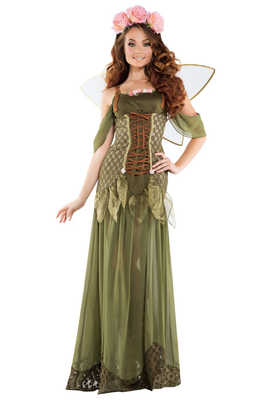 Womens Rose Fairy Princess Costume