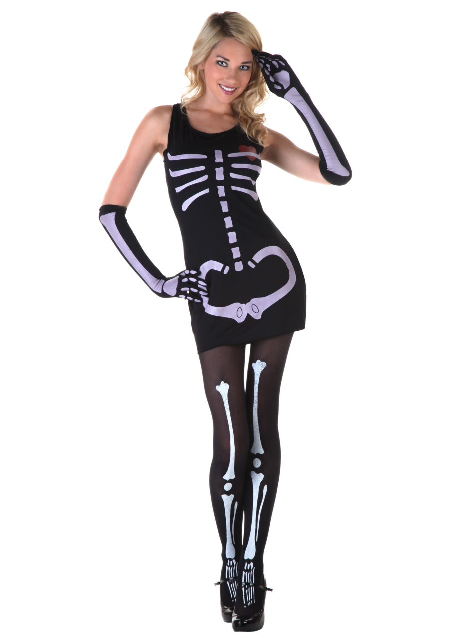 Women's Sexy Skeleton Costume Dress