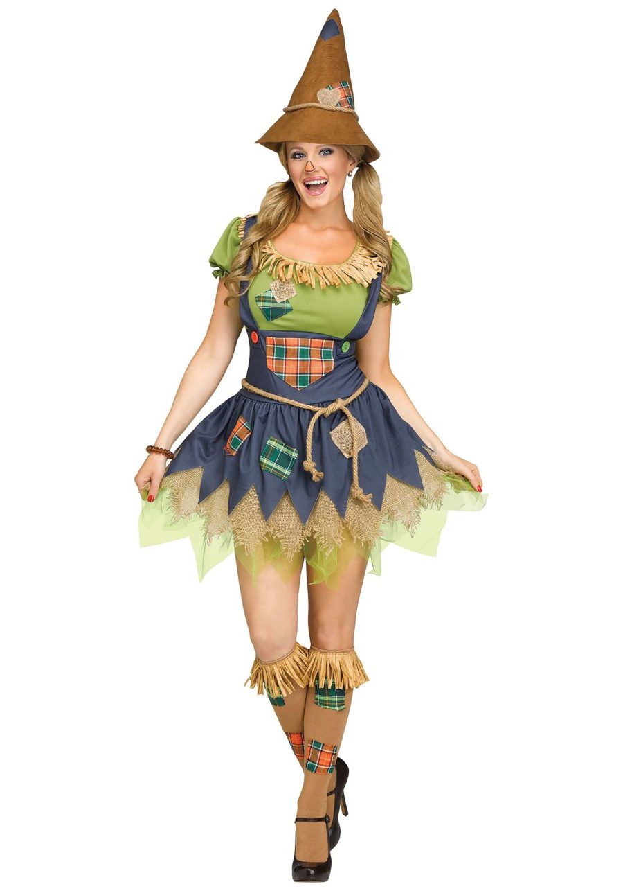 Women's Sweet Scarecrow Costume Dress