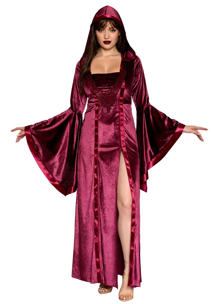 Women's Velvet Hooded Renaissance Maiden Costume