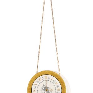 Womens White Rabbit Clock Purse