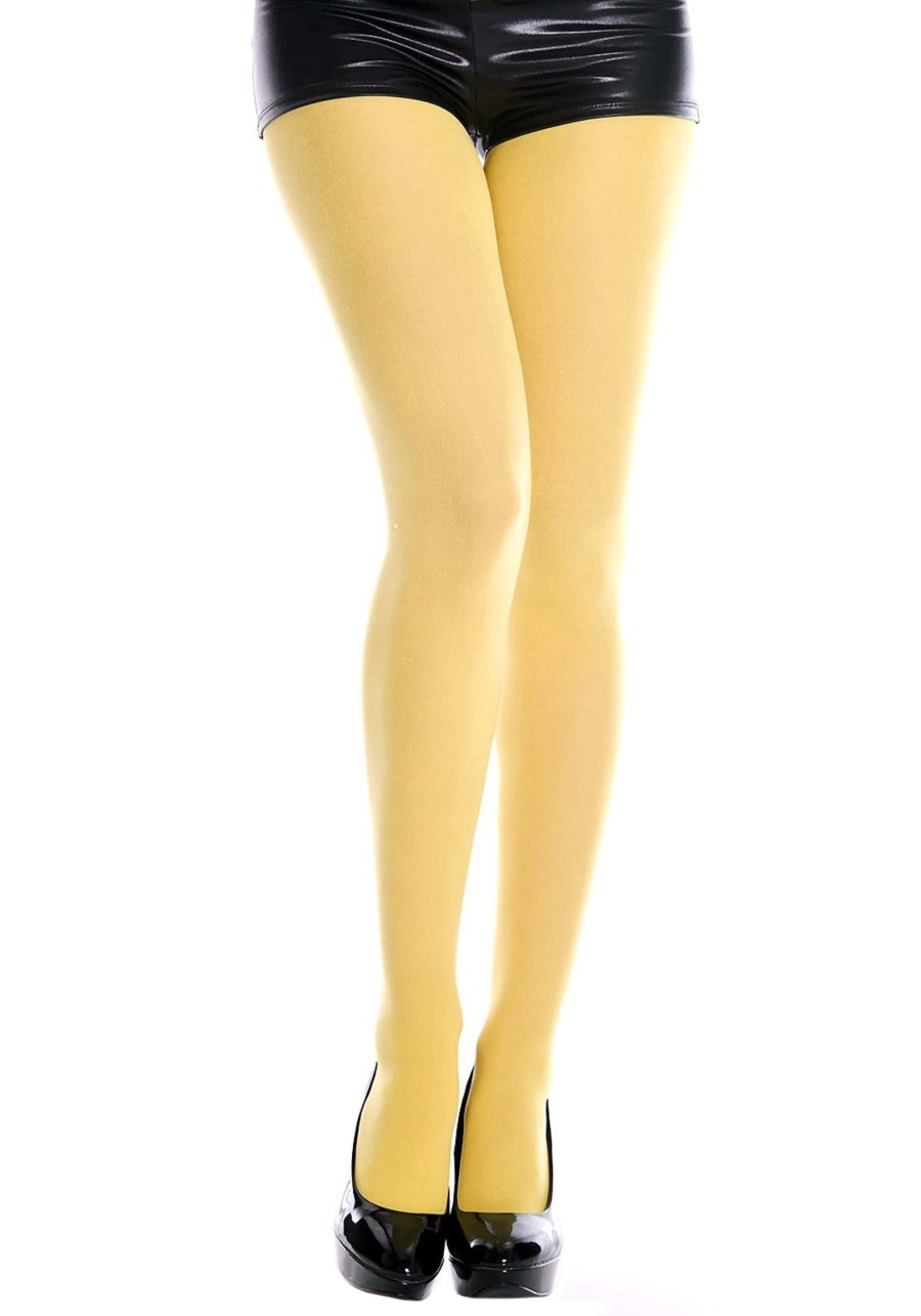 Women's Yellow Opaque Tights