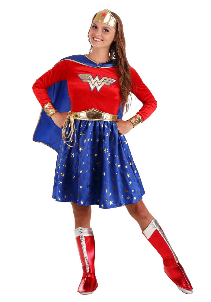 Wonder Woman Adult Long-Sleeved Dress