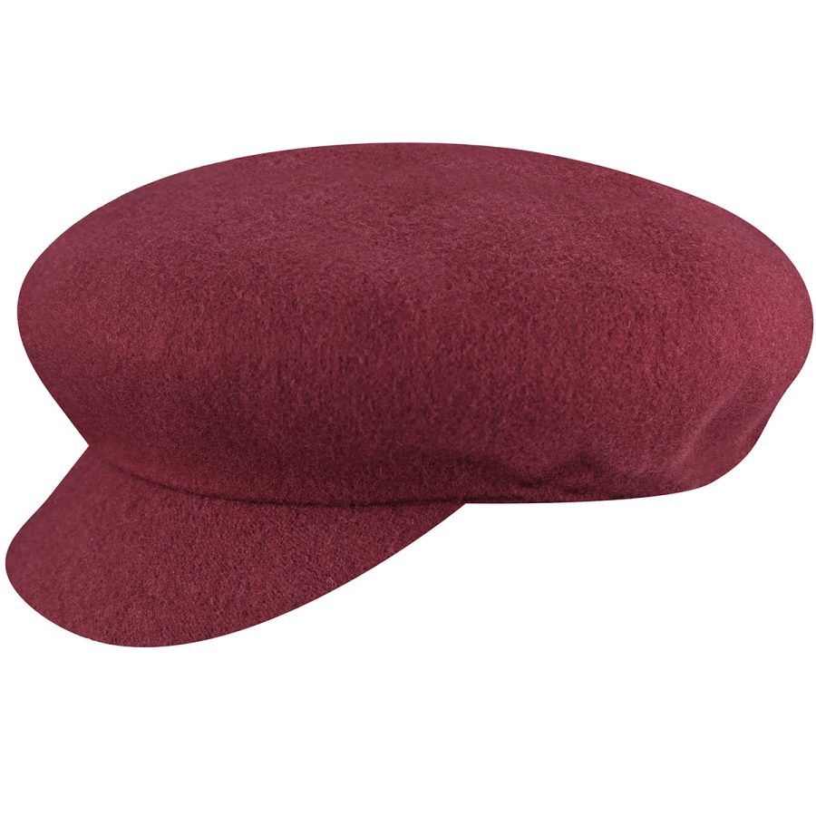 Wool Big Apple Cap - Cranberry / L