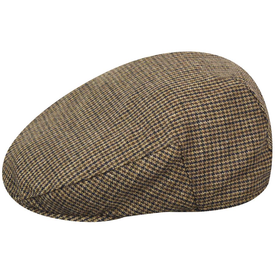 Wool Blend British Ivy Cap - Brown Houndstooth/M