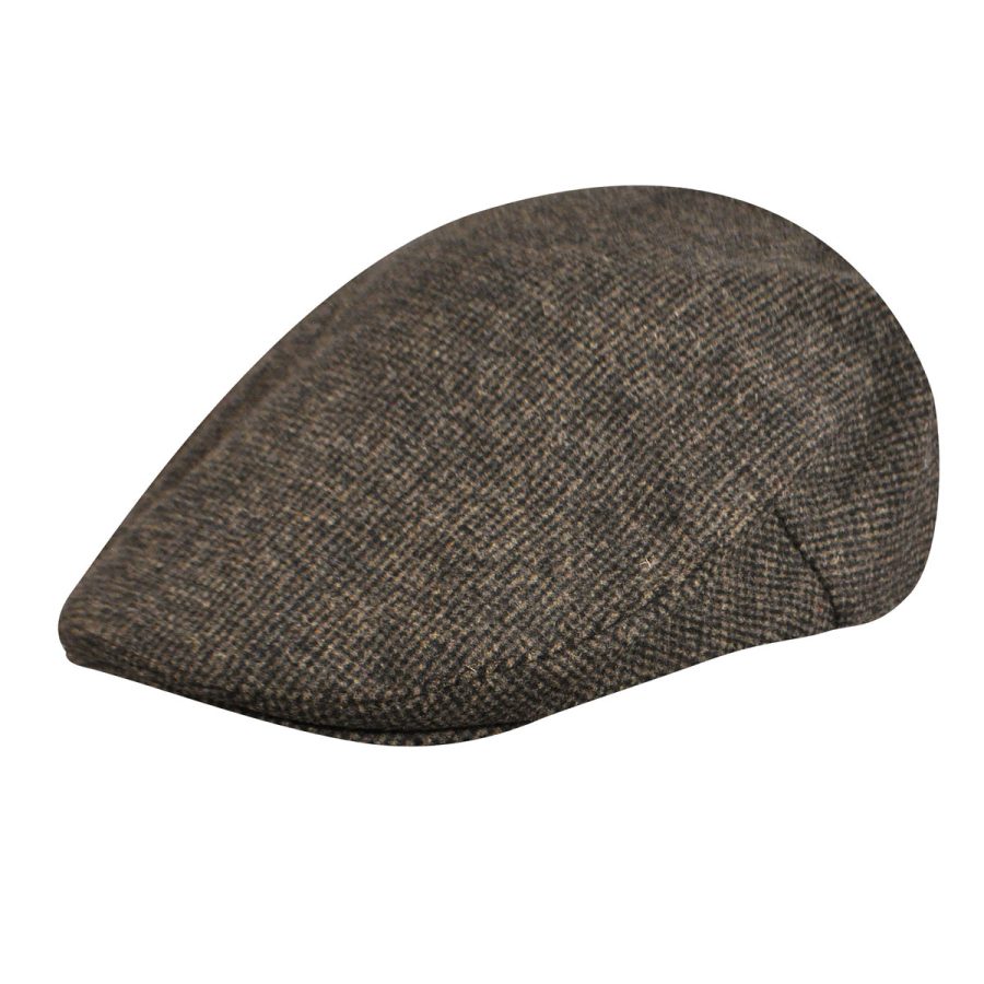 Wool Blend British Ivy Cap - Brown Mini Check/S