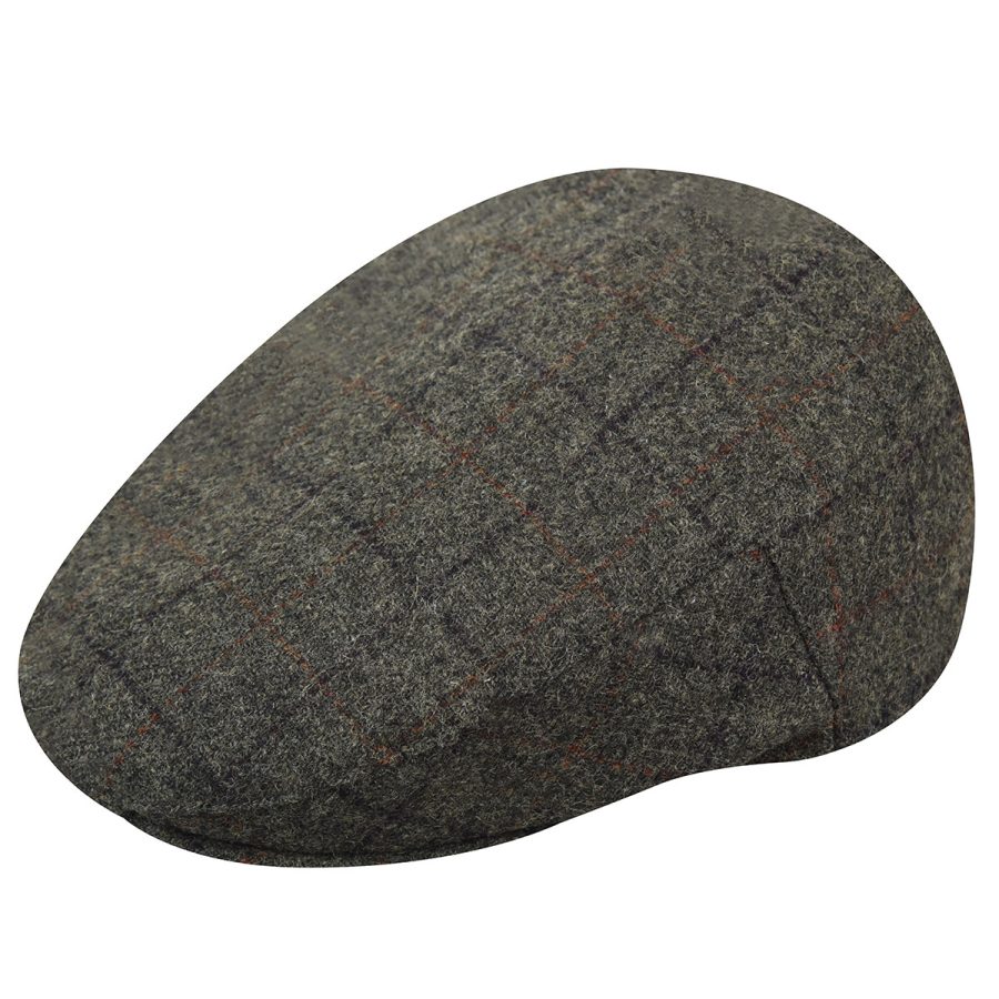 Wool Blend British Ivy Cap - Tan Windowpane/L