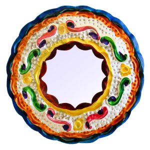 Wreath Tin Ornament w/ Mirror