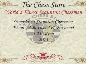 Zagreb Series Chess Set Ebonized & Boxwood Pieces with Mahogany Chess Box - 3.25 King