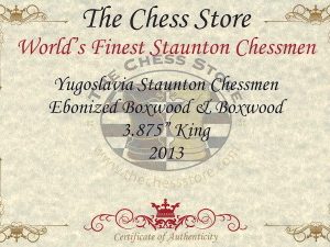 Zagreb Series Chess Set Ebonized & Boxwood Pieces with Mahogany Chess Box - 3.875 King