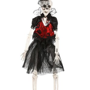 16-Inch Hanging Gothic Dress Skeleton Lady Decoration