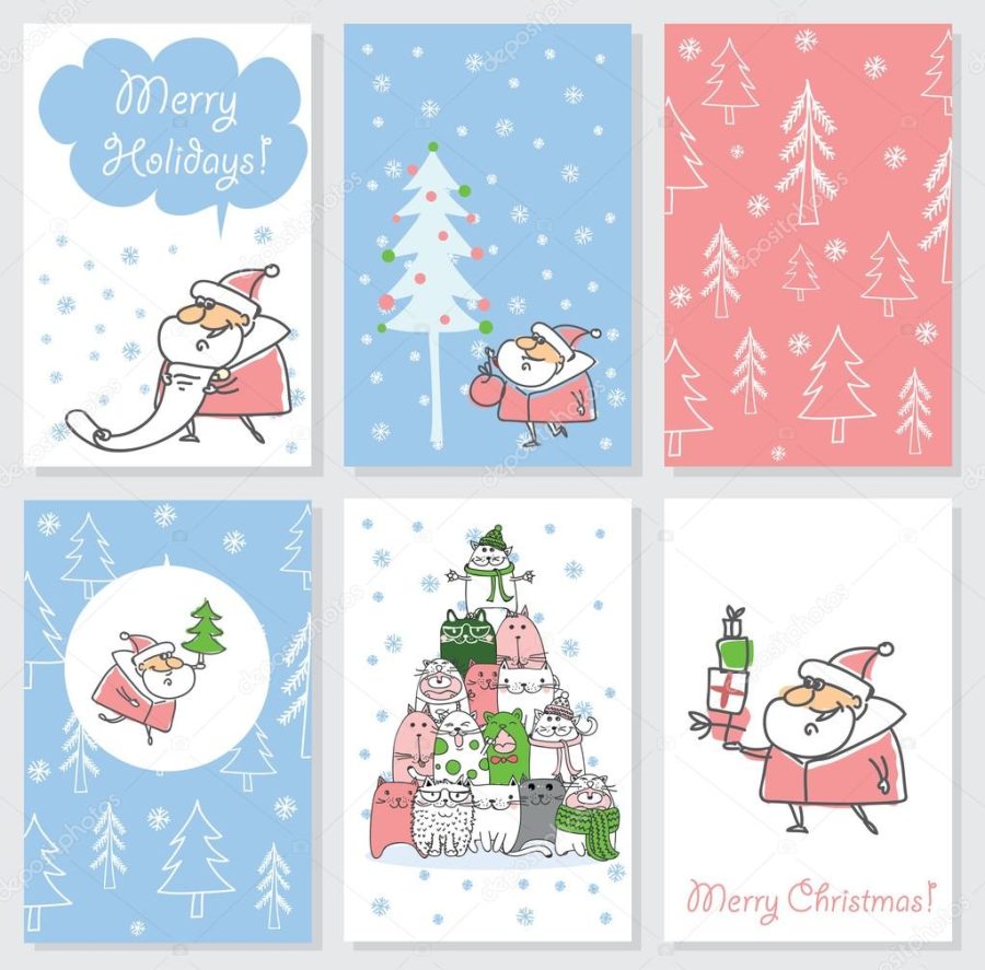 6 Christmas card templates