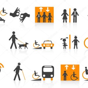 Accessibility icons set