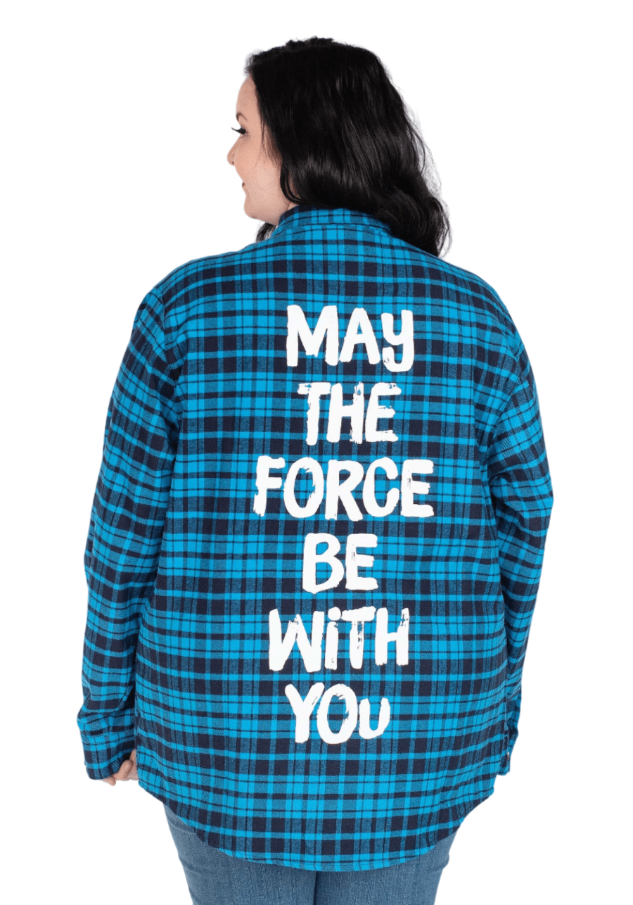 Adult Cakeworthy Star Wars The Force Flannel Shirt