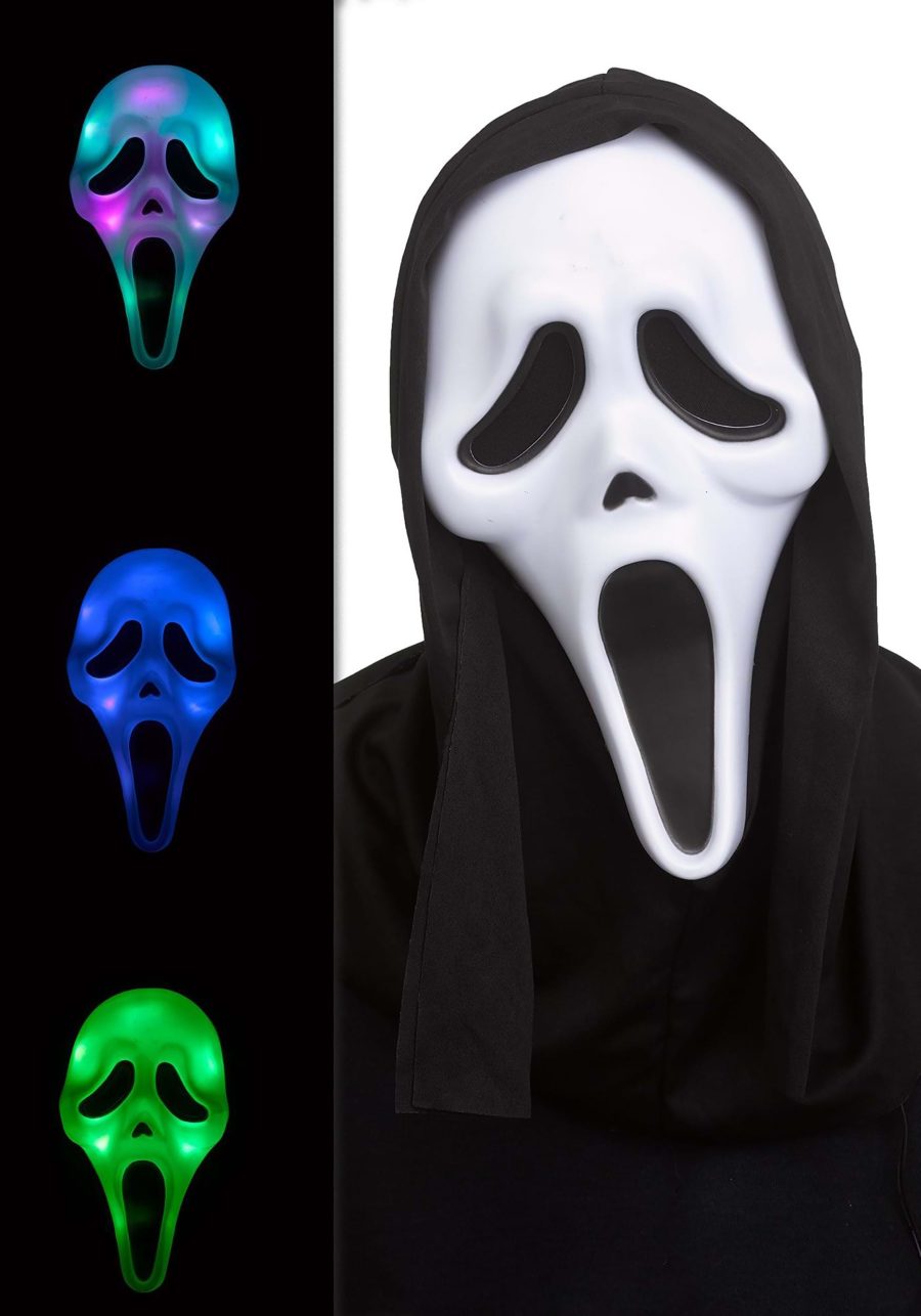 Adult Color Changing Ghost Face Costume Mask