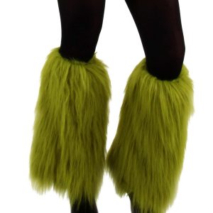 Adult Fuzzy Grinch Leg Warmers