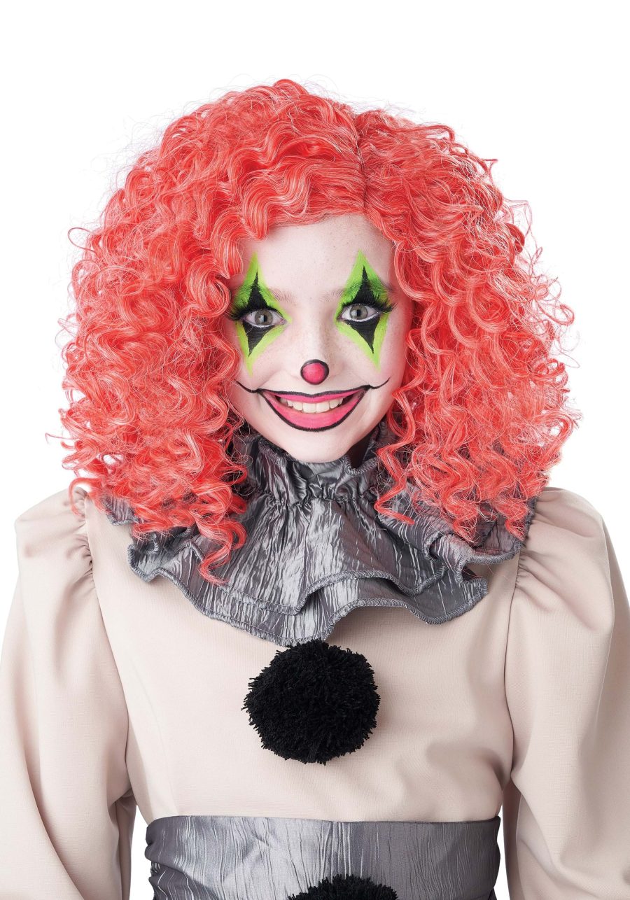 Adult Glow in the Dark Red Curly Clown Wig