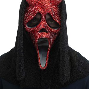 Adult Rhinestone Devil Ghost Face Mask