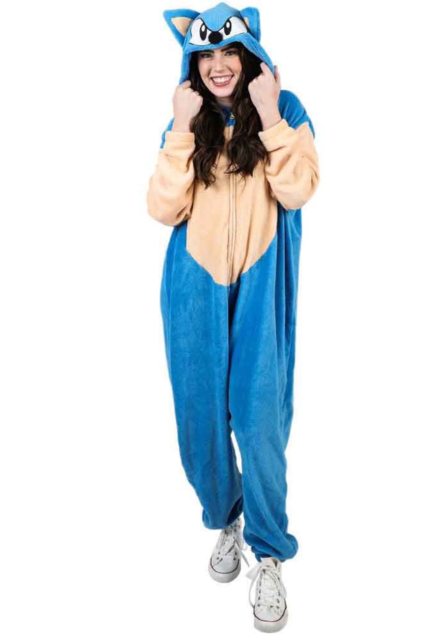 Adult Sonic the Hedgehog Cosplay Union Suit