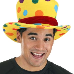 Adult Yellow Clown Top Hat