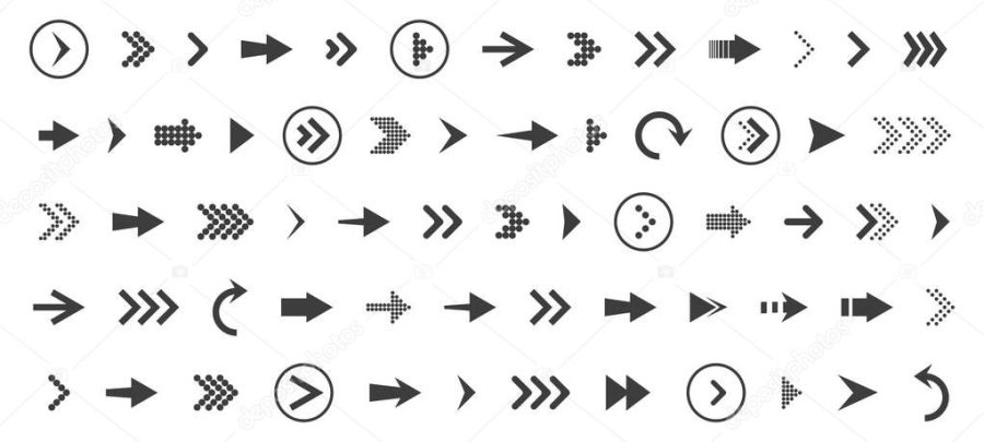 Arrows set icon. Arrows set vector illustration. Arrow icon. Arr