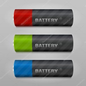 Battery vector set, vector illustration