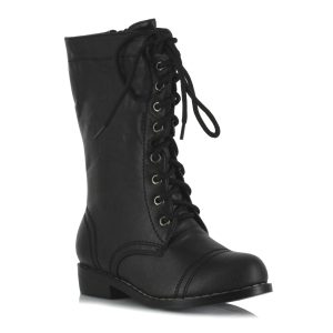 Black Military Boots for Kids