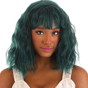 Black and Green Wavy Wig