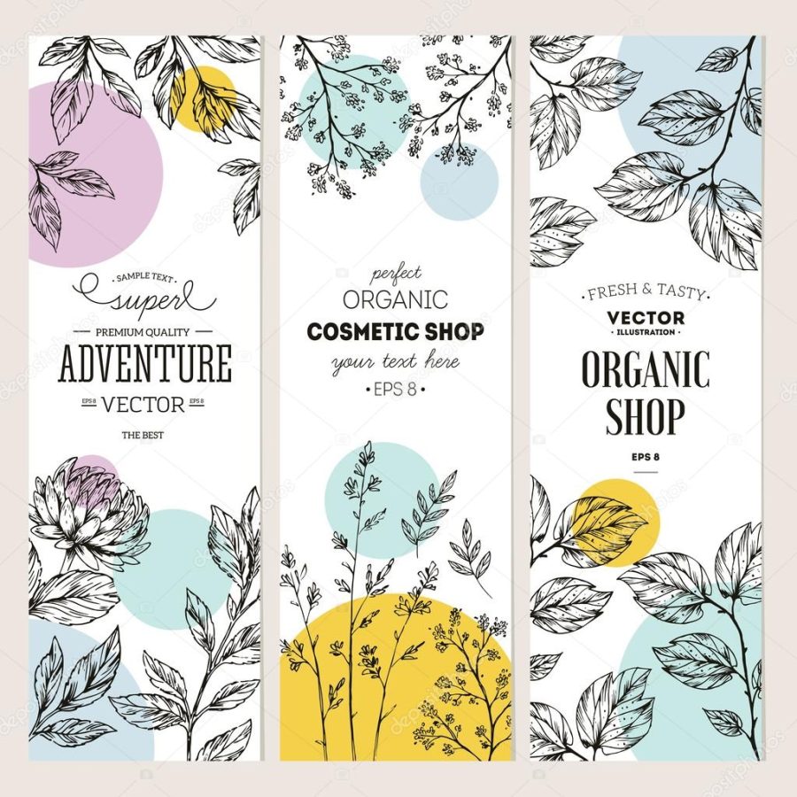 Botanical banner collection