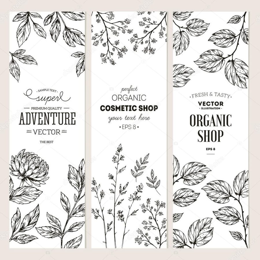 Botanical banner collection