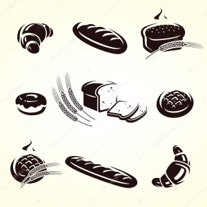 Bread set. Vector