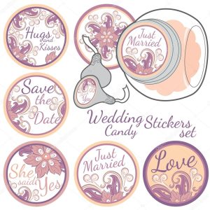Candy Sticker Labels set