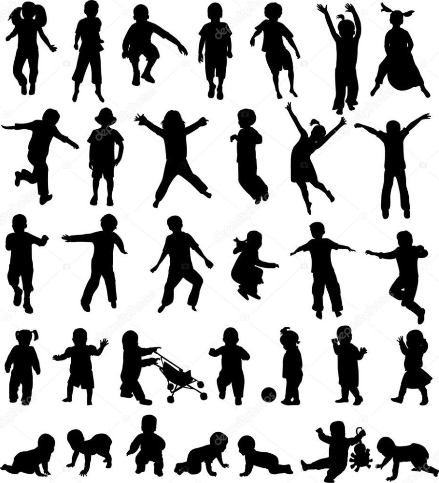 Children silhouettes