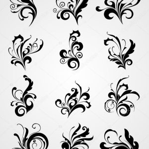 Collection of scroll pattern tattoos