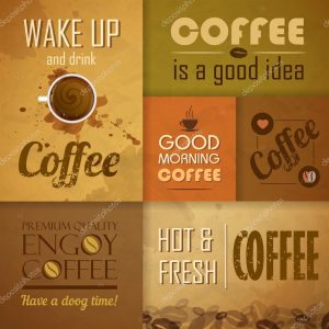 Collection of vintage Coffee Design Elements
