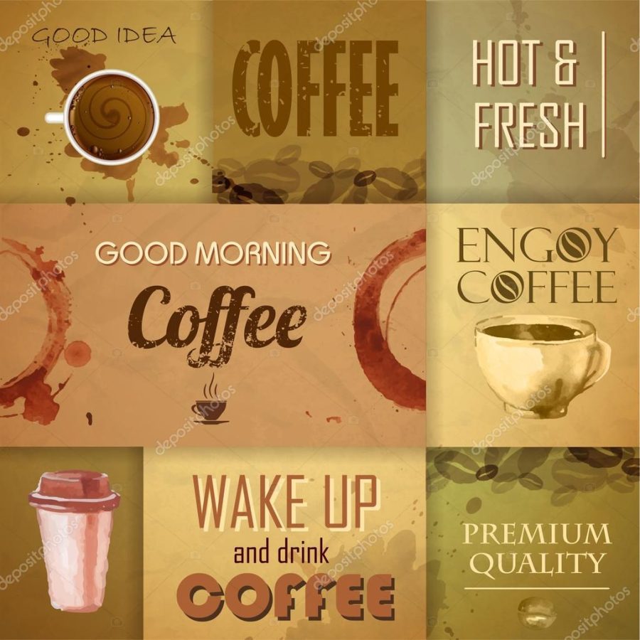 Collection of vintage Coffee Design Elements