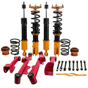 Compatible for FORD Mustang Base SN95 1994-2004 Adj. Height and Mounts / Rear Control Arm Coilover Kits lowering kit