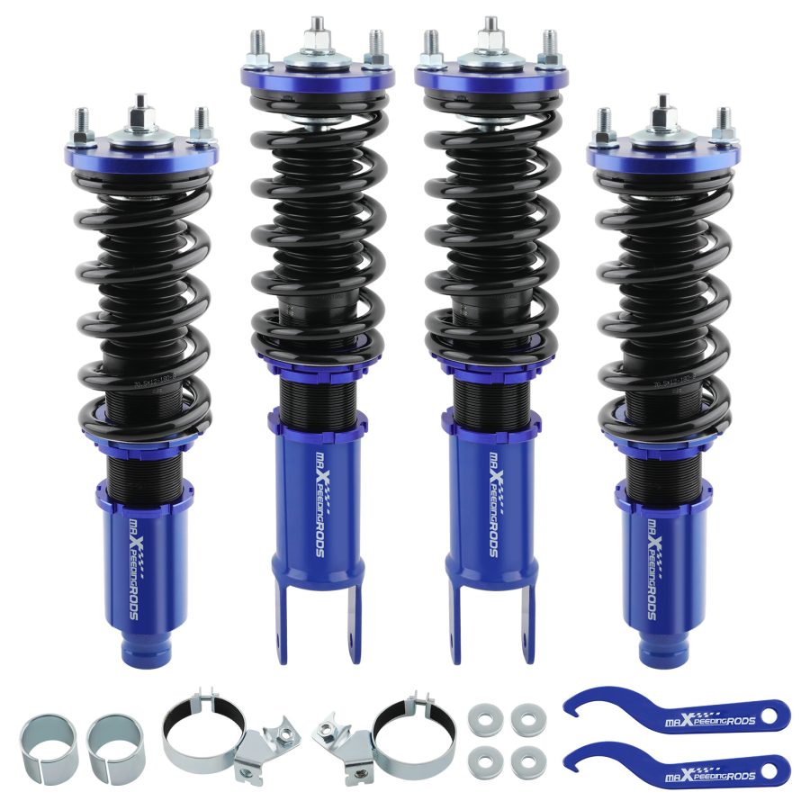 Compatible for Honda Civic 1988-1991 Maxpeedingrods Shock Absorbers Front and Rear Coilover Suspension Kit lowering kit