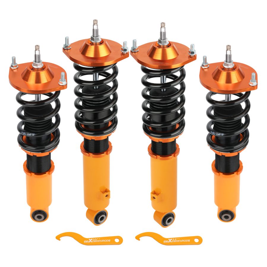 Compatible for Mazda Miata Base Convertible 2D 1999-2005 Adj. Damper Golden Coilovers Struts suspension kit lowering kit